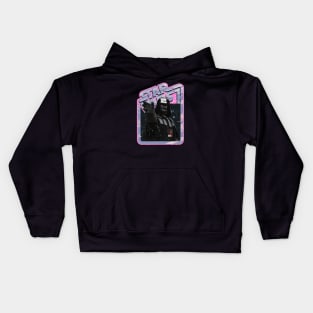 The Villain (pink starfield, original border) Kids Hoodie